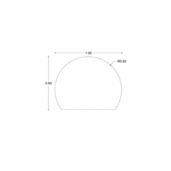 Καθρέπτης Μπάνιου Cropped Circle Φ100εκ. χωρίς Led